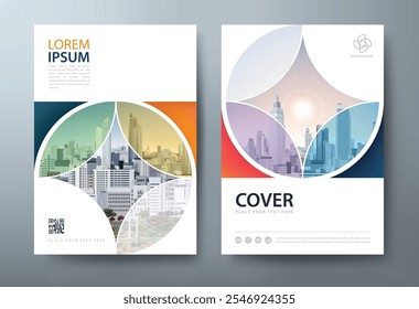 Annual report brochure flyer design template vector, Leaflet, presentation book cover templates.