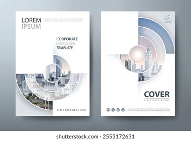 Annual report brochure flyer design template vector, Leaflet presentation, book cover, layout in A4 size