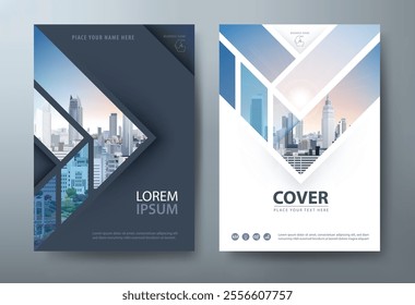 Annual report brochure flyer design template vector, Leaflet presentation, book cover, layout in A4 size