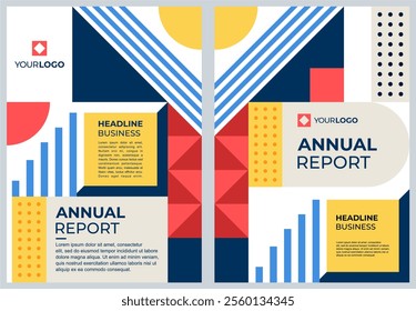 Annual report brochure flyer design template vector, Leaflet, presentation book cover templates