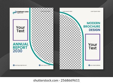 Annual report brochure flyer design template vector, templates in A4 size. Leaflet cover presentation, book cover.