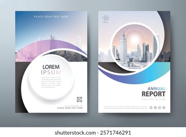 Annual report brochure flyer design template vector, Leaflet, presentation book cover templates