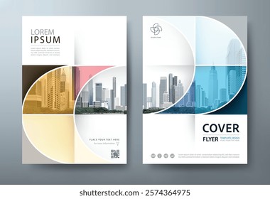 Annual report brochure flyer design template vector, Leaflet, presentation book cover templates.