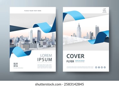 Annual report brochure flyer design template vector, Leaflet, presentation book cover templates.