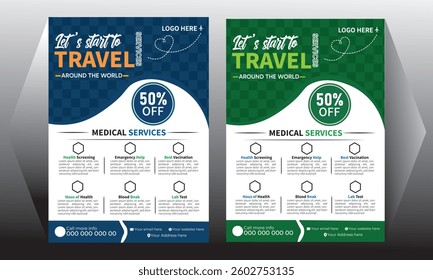 The annual report brochure flyer design template vector, leaflet cover presentation, and book overtravel Vacation Tour Agency Flyer Template Design are also included. Holiday, Summer travel, 