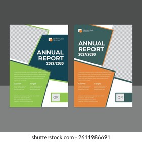 Annual report brochure flyer design template vector, marketing, business proposal, promotion, advertise, publication, cover page.