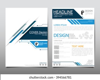 Annual Report Brochure Flyer Design Template Vector, Leaflet Cover Presentation Abstract Technology Background, Layout In A4 Size