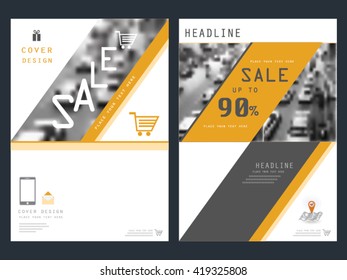 Annual report brochure flyer design template vector, Leaflet cover presentation abstract flat background, layout in A4 size 