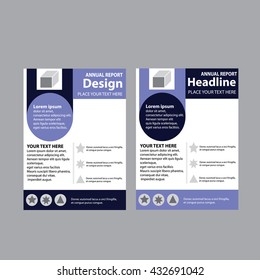 Annual report brochure flyer design template a4 size vector, abstract background cover presentation 