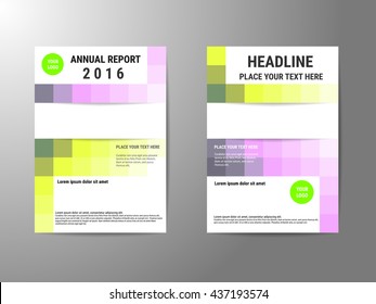 Annual report brochure flyer design template vector, Leaflet cover presentation abstract flat background.