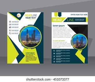 annual report brochure flyer design template. Leaflet cover presentation abstract flat background, layout in A4 size.