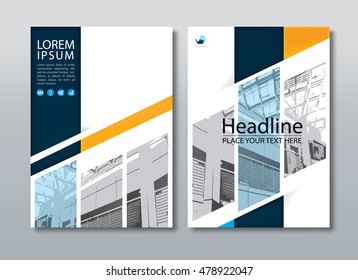 Annual report brochure flyer design template vector, Leaflet cover presentation abstract flat background, book cover templates, layout in A4 size