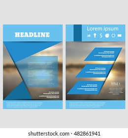 Annual report brochure flyer design template leaflet cover presentation abstract geometric background A4 eps 10