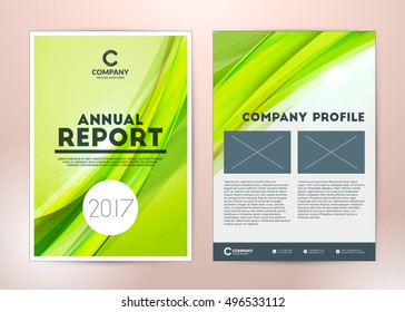 Annual report brochure. Flyer design template. Cover layout design with abstract background. Presentation design
