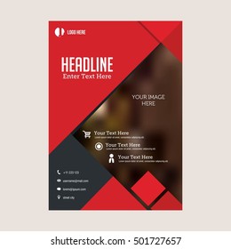 Annual report brochure flyer design template vector, Leaflet cover presentation abstract flat background, layout in A4 size