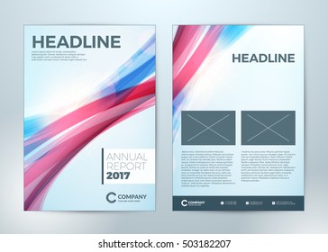 Annual report brochure. Flyer design template. Cover layout design with abstract background. Stationery Design