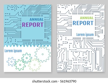 Annual report brochure flyer design template vector, Leaflet cover presentation abstract flat background