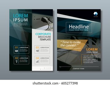 Annual report brochure flyer design template vector, Leaflet cover presentation abstract flat background, book cover templates, layout in A4 size.