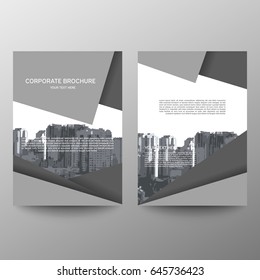 Annual report brochure flyer design template vector, Leaflet cover presentation abstract flat background, layout in A4 size
