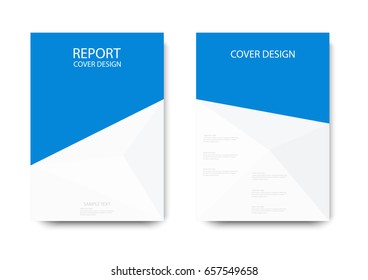 Annual report brochure flyer design template, business cover design template, blue color, A4, vector illustration