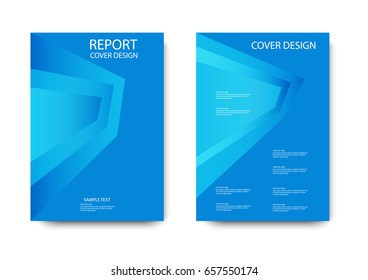 Annual report brochure flyer design template, business cover design template, blue color, A4, vector illustration