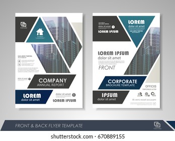Annual report brochure, flyer design template, poster, magazine cover. Abstract business background.