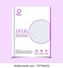 Annual report brochure flyer design template vector, Leaflet cover presentation abstract flat background.