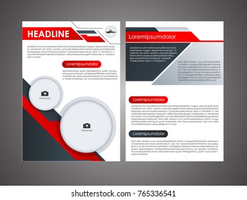 annual report brochure flyer design template. Leaflet cover presentation abstract background for business