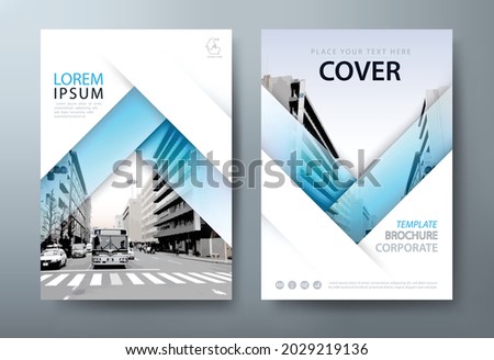 Annual report brochure flyer design template vector, Leaflet, presentation book cover templates. Foto d'archivio © 