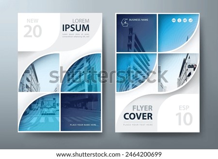 Annual report brochure flyer design template vector, Leaflet, presentation book cover templates