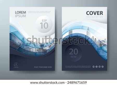 Annual report brochure flyer design template vector, Leaflet, presentation book cover templates.