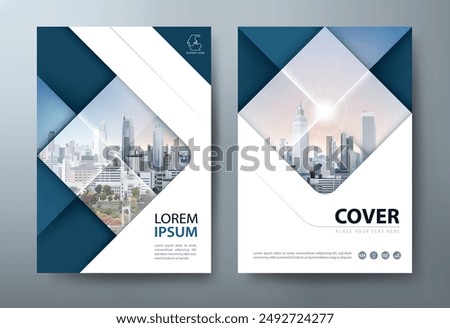 Annual report brochure flyer design template vector, Leaflet presentation, book cover