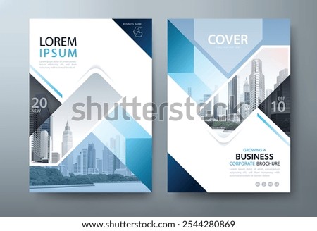 Annual report brochure flyer design template vector, Leaflet, presentation book cover templates.