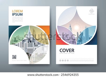 Annual report brochure flyer design template vector, Leaflet, presentation book cover templates.