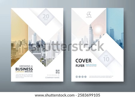 Annual report brochure flyer design template vector, Leaflet, presentation book cover templates.