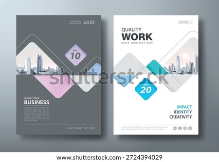 Annual report brochure flyer design template vector, Leaflet presentation, book cover, layout in A4 size