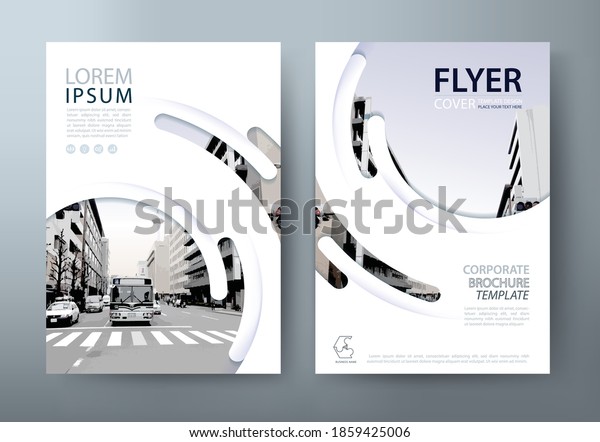 Annual report brochure flyer\
design template vector, Leaflet cover presentation, book\
cover.