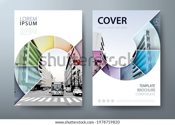 Annual report brochure flyer design\
template vector, Leaflet, presentation book cover\
templates.
