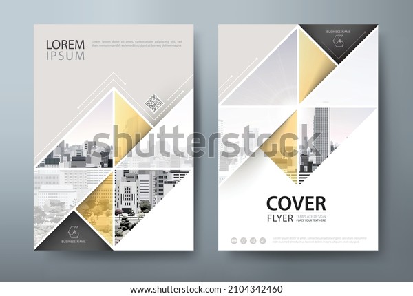 Annual report brochure flyer\
design template vector, Leaflet cover presentation, book\
cover.