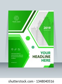Annual report brochure flyer template vector design. Leaflet cover presentation abstract background.