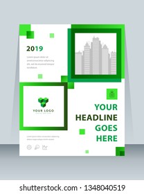 Annual report brochure flyer template vector design. Leaflet cover presentation abstract background.