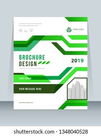 Annual report brochure flyer template vector design. Leaflet cover presentation abstract background.