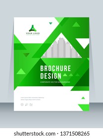 Annual report brochure flyer template vector design. Leaflet cover presentation abstract background.