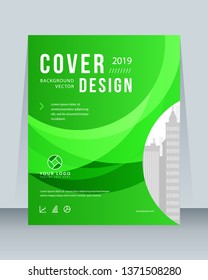 Annual report brochure flyer template vector design. Leaflet cover presentation abstract background.
