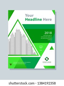 Annual report brochure flyer template vector design. Leaflet cover presentation abstract background.