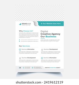 Annual report brochure flyer template, business advertisement, magazine ads, catalog vector layout in A4 size