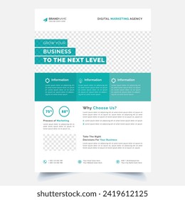 Annual report brochure flyer template, business advertisement, magazine ads, catalog vector layout in A4 size