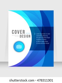 Annual report brochure flyer template vector design. Leaflet cover presentation abstract background.