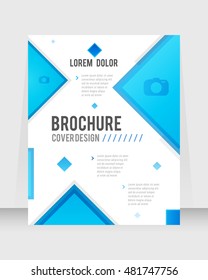 Annual report brochure flyer template vector design. Leaflet cover presentation abstract background.