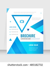 Annual report brochure flyer template vector design. Leaflet cover presentation abstract background.
